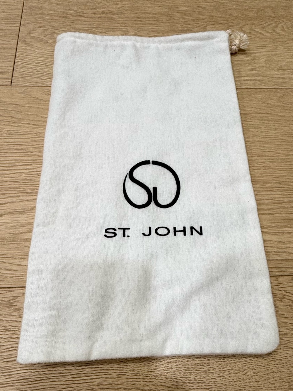 St. John Logo Cotton Dust Bag Shoe Bag Storage Pouch 14”x9”